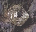 A diamond in a rock